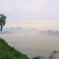 【恭城一角】清晨的茶江河面水雾弥漫